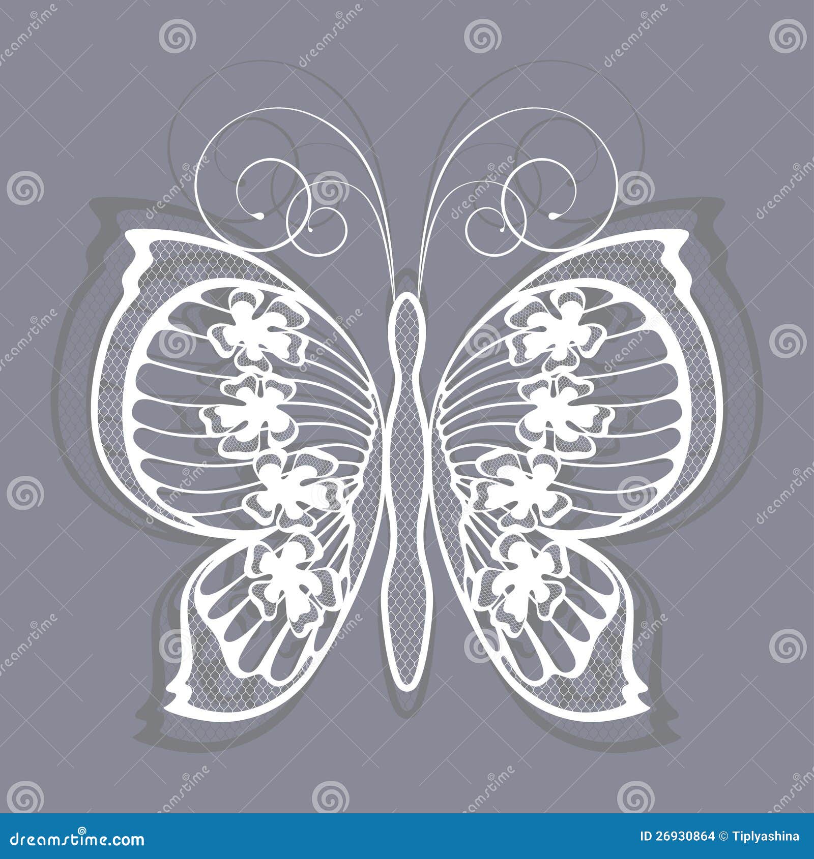 Download Lace butterfly stock vector. Illustration of isolated ...