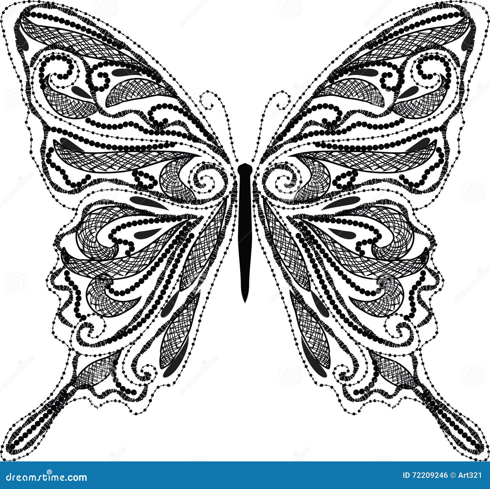 Download Lace butterfly vector stock vector. Illustration of branch ...