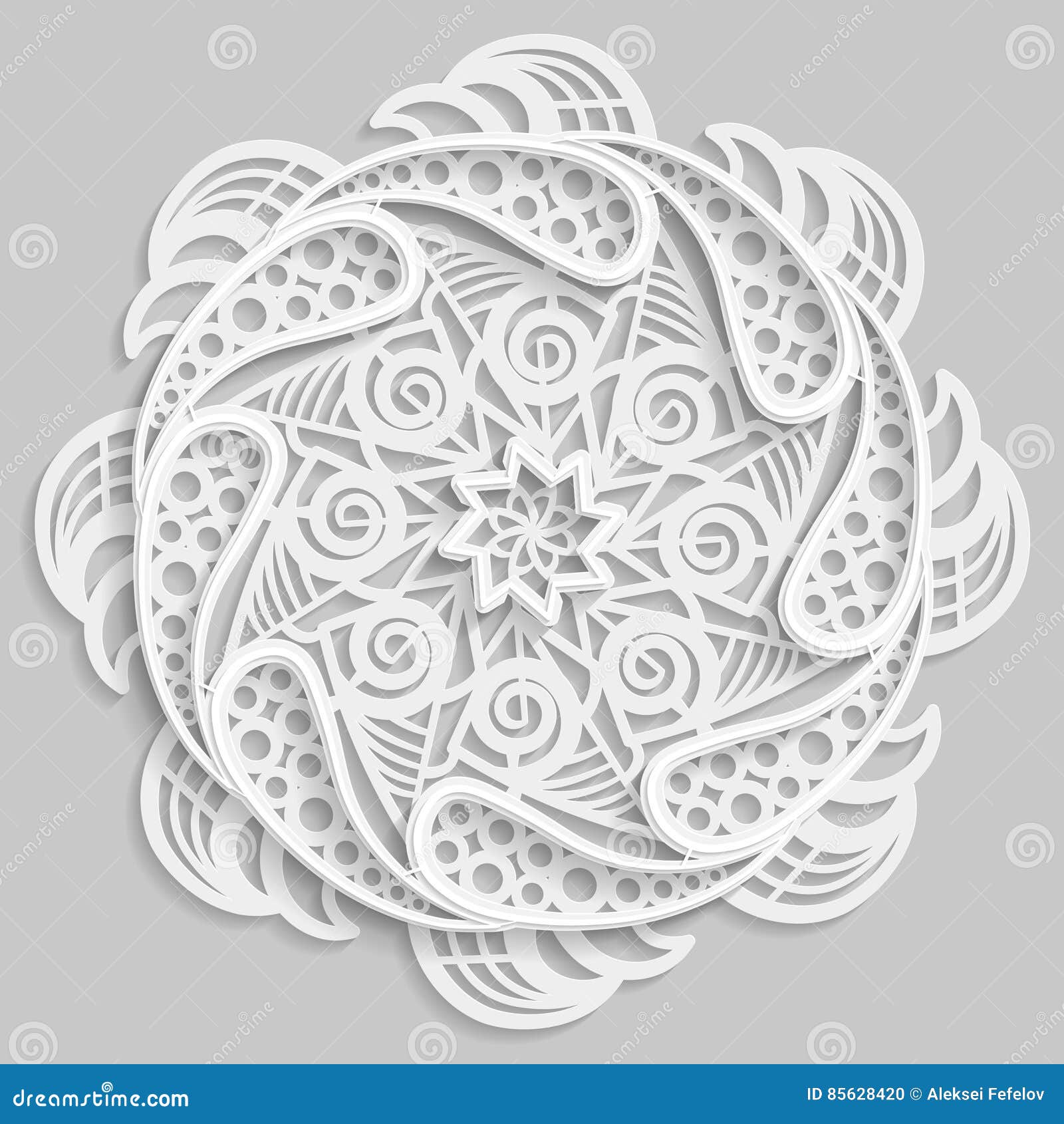Download Lace 3d Mandala Round Symmetrical Openwork Pattern Decorative Snowflake Arabic Ornament Decorative Design Element Stock Vector Illustration Of Decoration Isolated 85628420