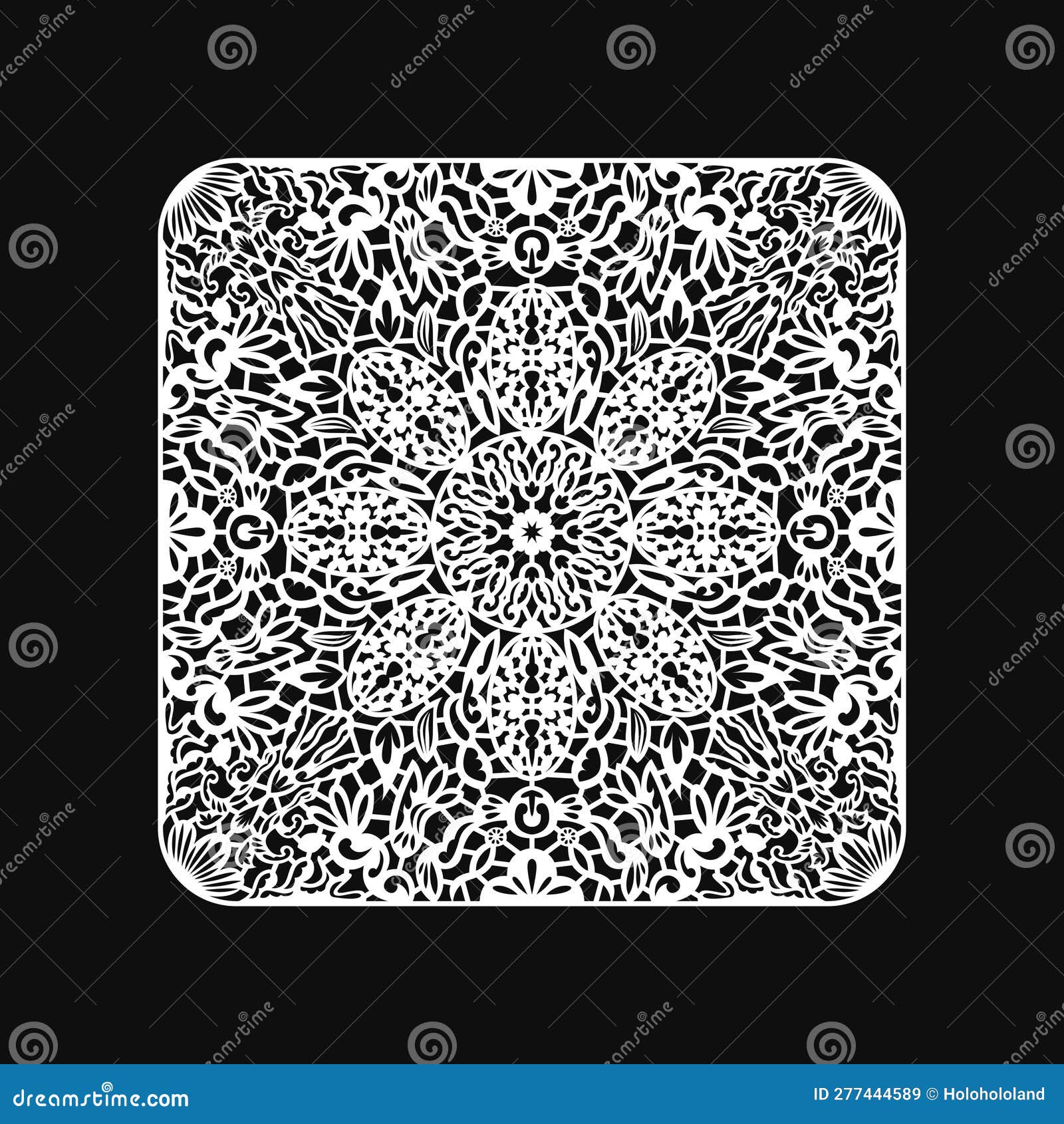 Lace doilies stock vector. Illustration of circle, doilies 277444589