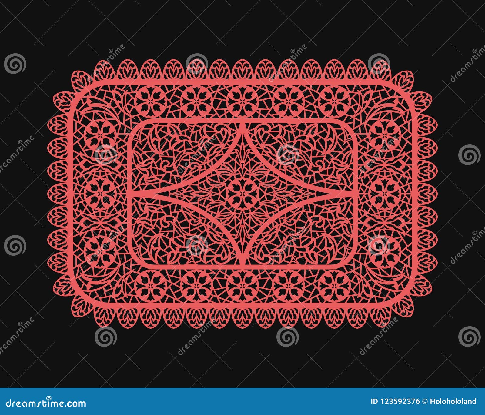 Lace doilies stock vector. Illustration of contemporary 123592376