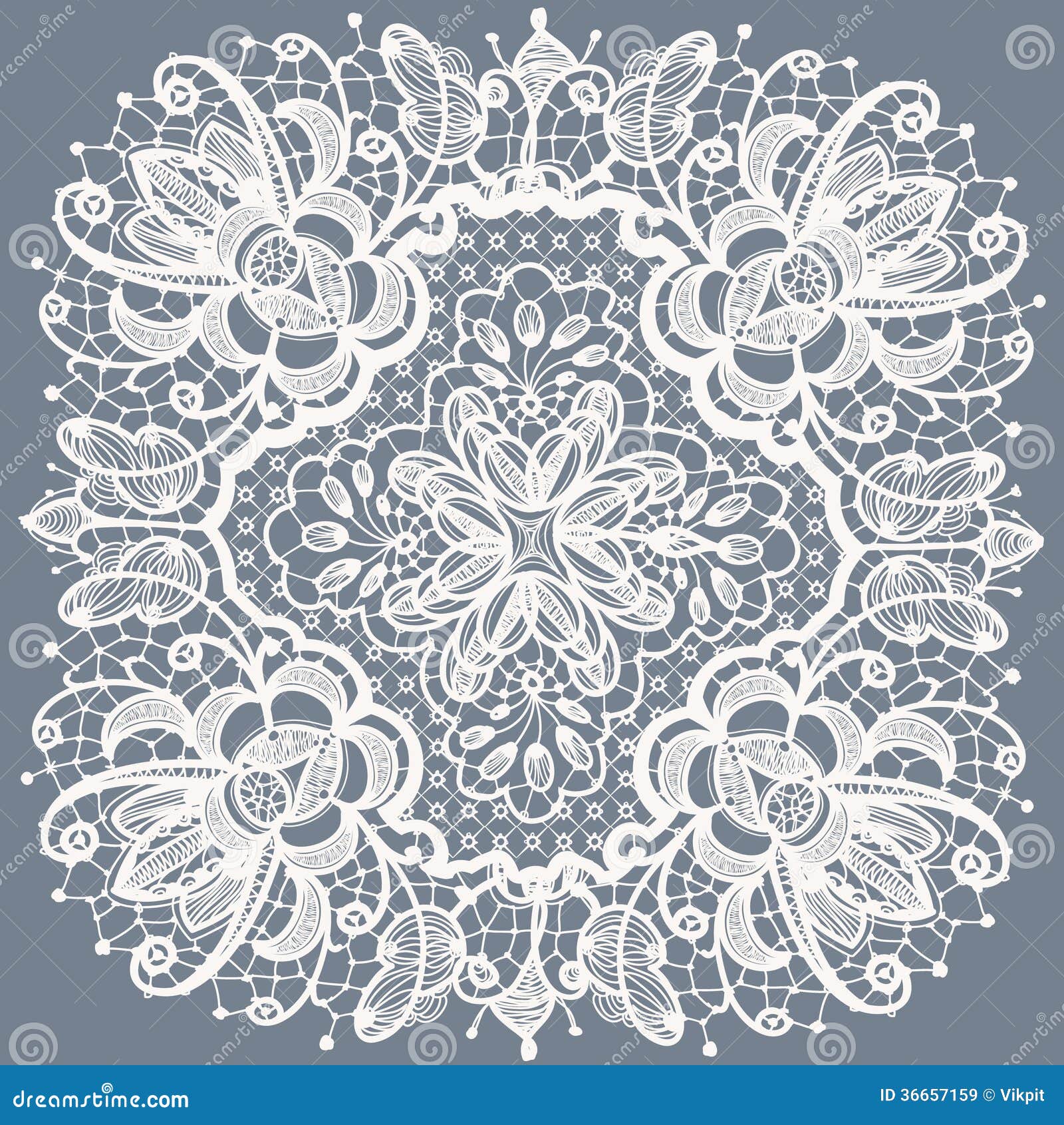 lace doily patterns.with s abstract flowers