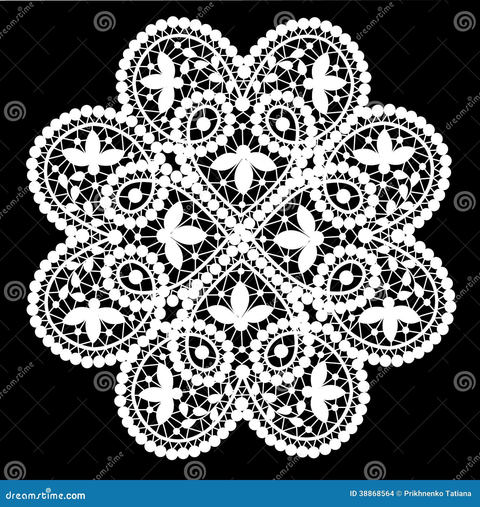Lace doily stock vector. Illustration of decor, craft 38868564