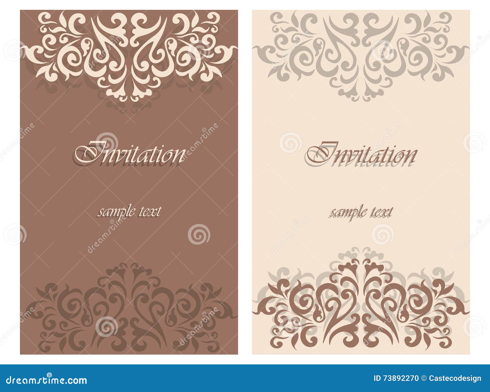 Lace Ornament Invitation Card Stock Vector Illustration of classic