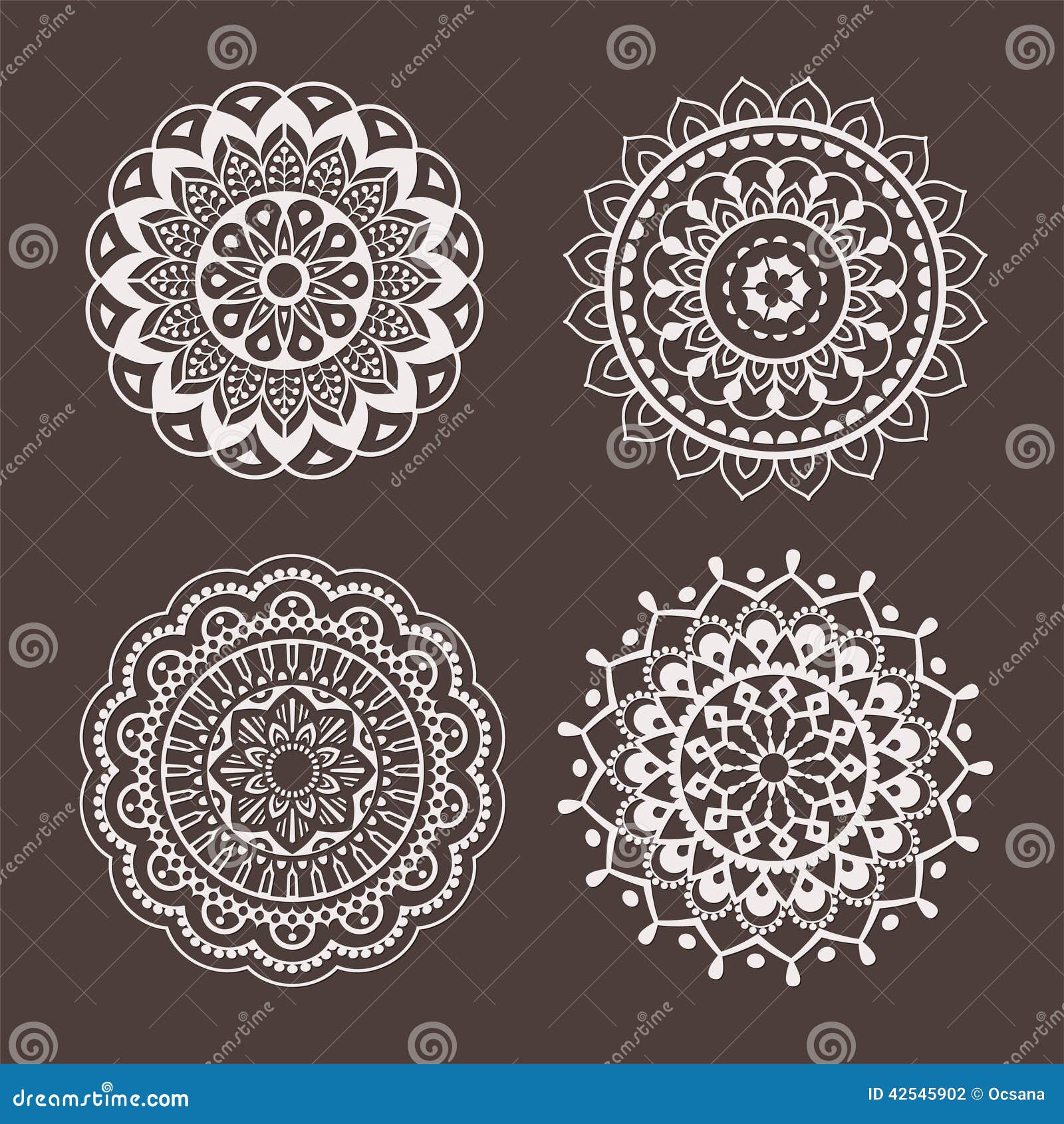 Lace ornaments, stencil stock vector. Illustration of home 42545902