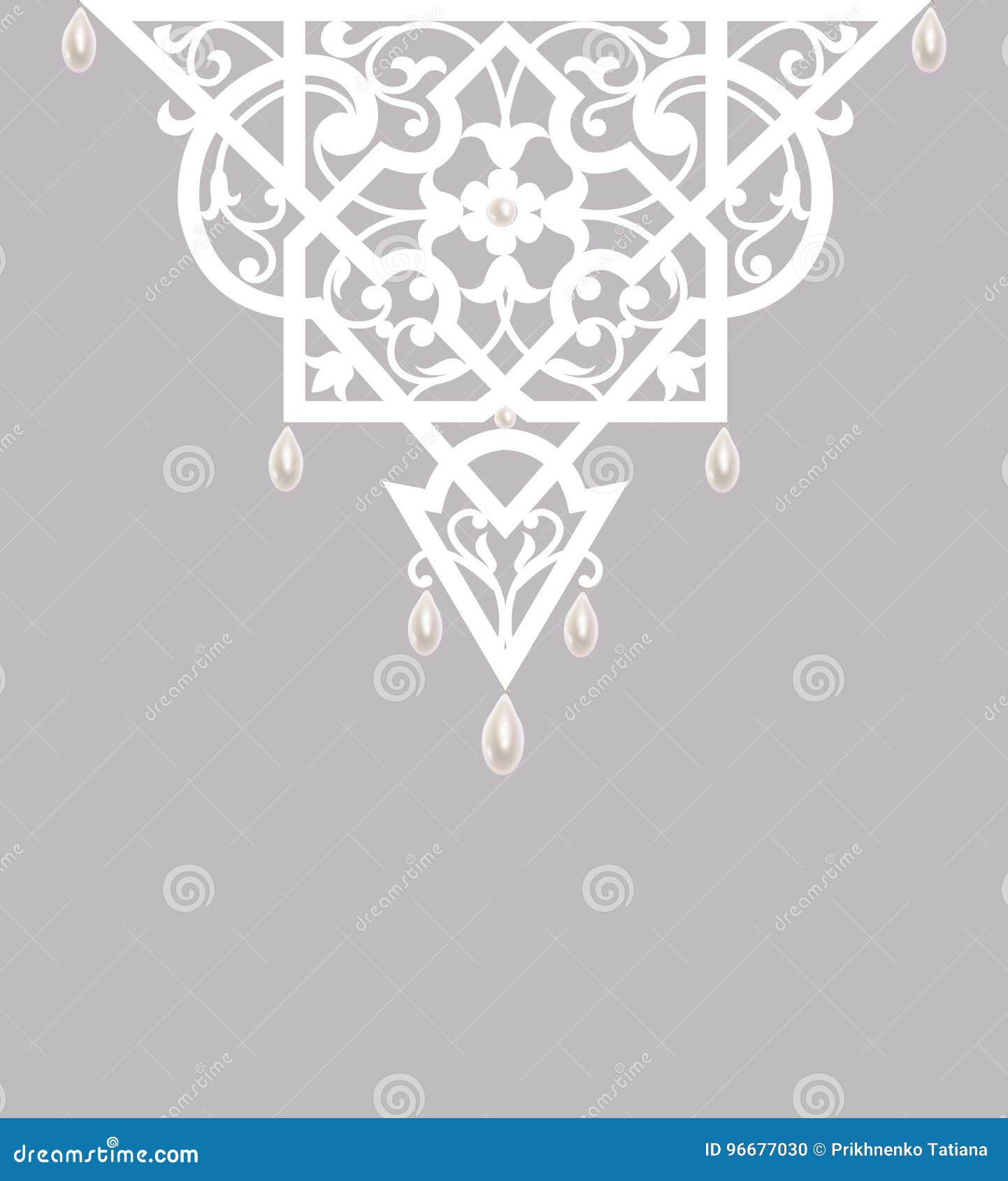 Lace with pearls stock vector. Illustration of pattern - 96677030
