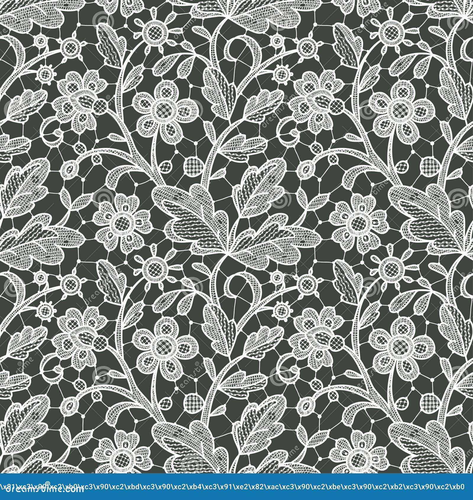 Lace Seamless Floral Pattern. Stock Vector - Illustration of grass ...