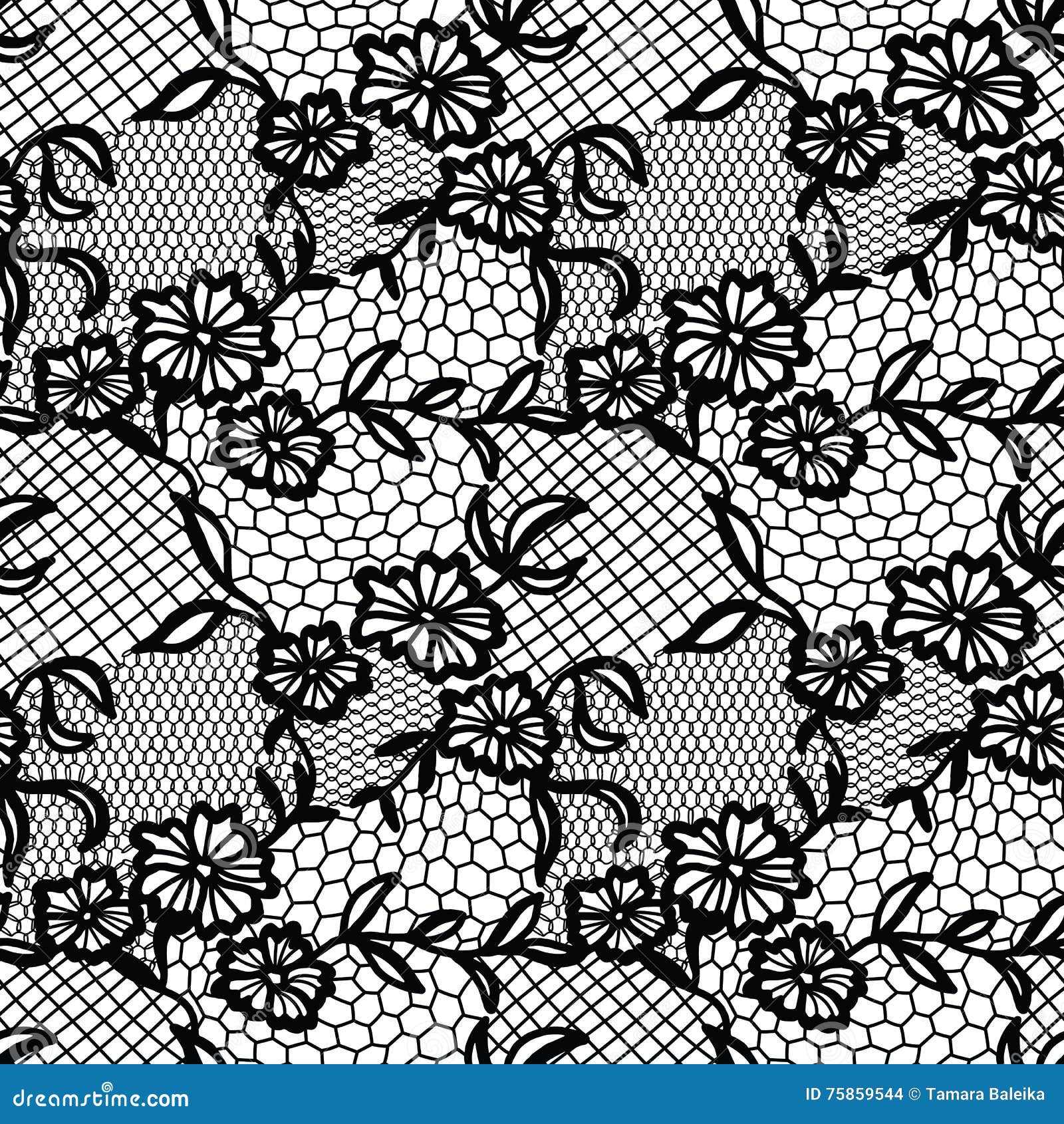 Lace Seamless Pattern with Flowers Stock Vector - Illustration of bride ...