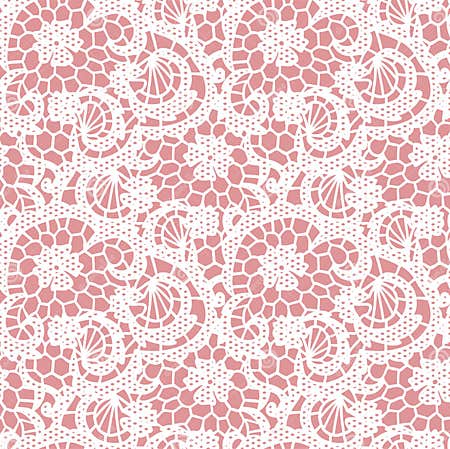 Lace Seamless Pattern with Flowers Stock Vector - Illustration of ...