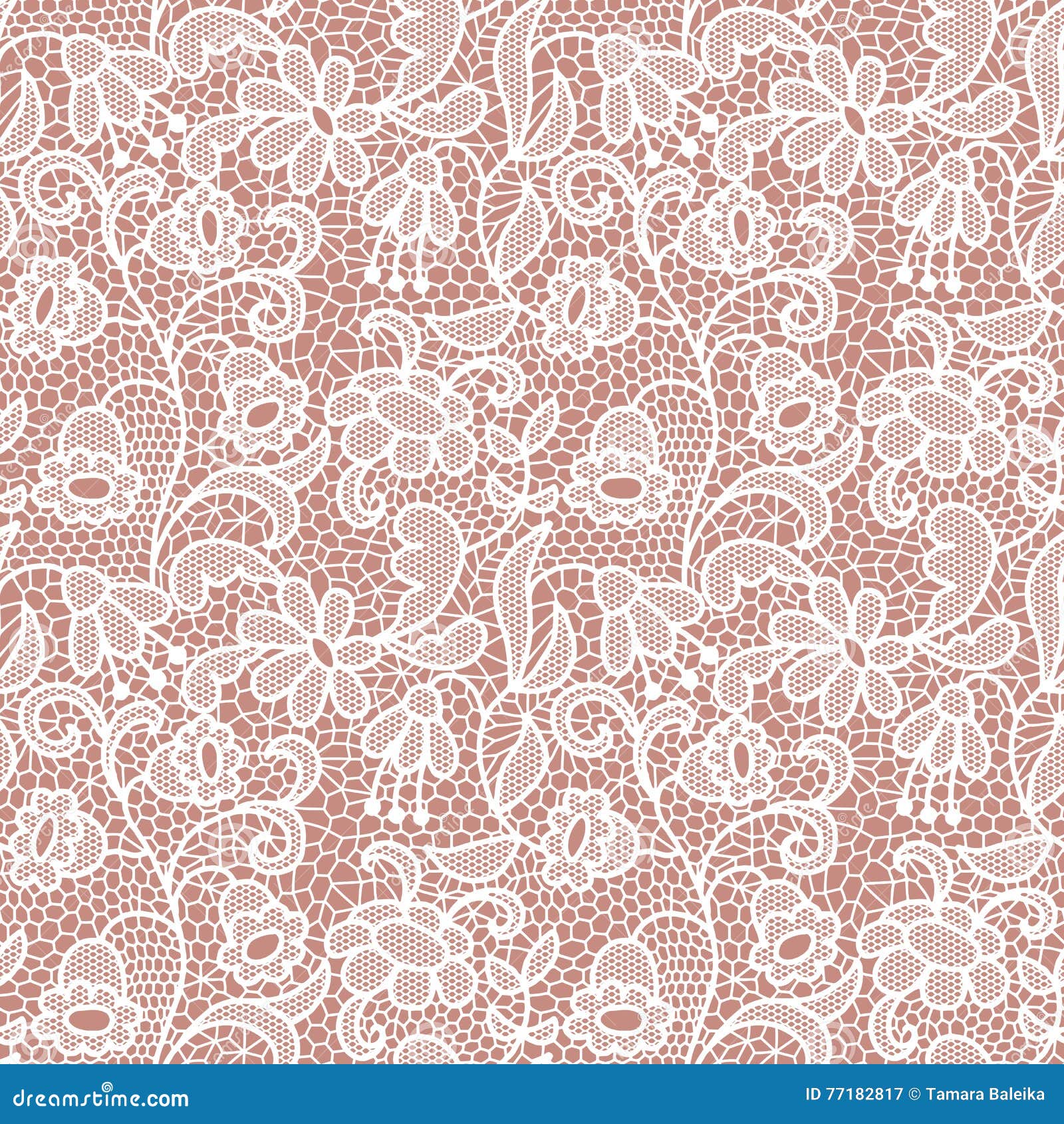 Lace Seamless Pattern with Flowers Stock Vector - Illustration of ...