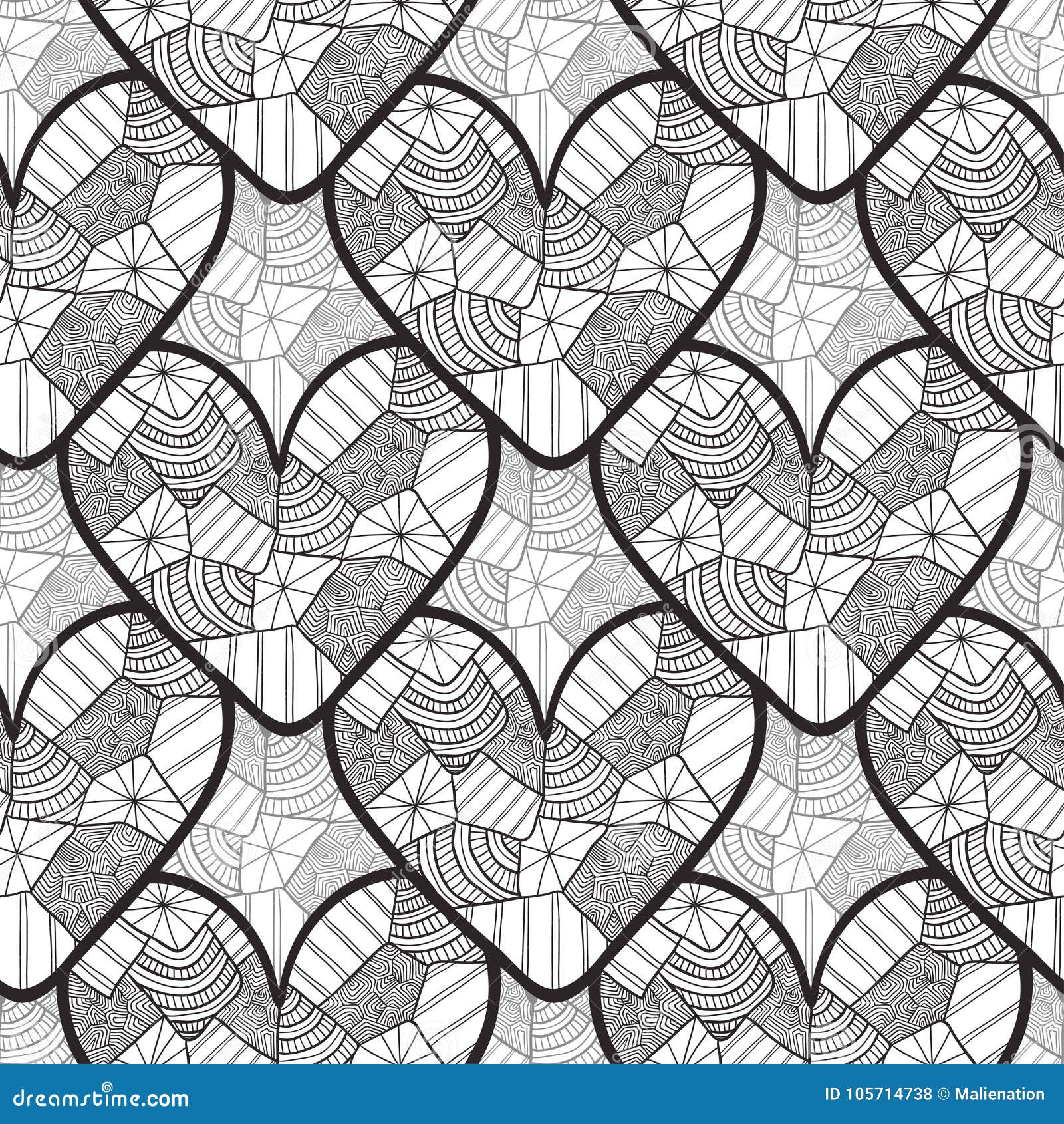 Lace Seamless Pattern with Ornamental Hearts. Texture for Valentines ...