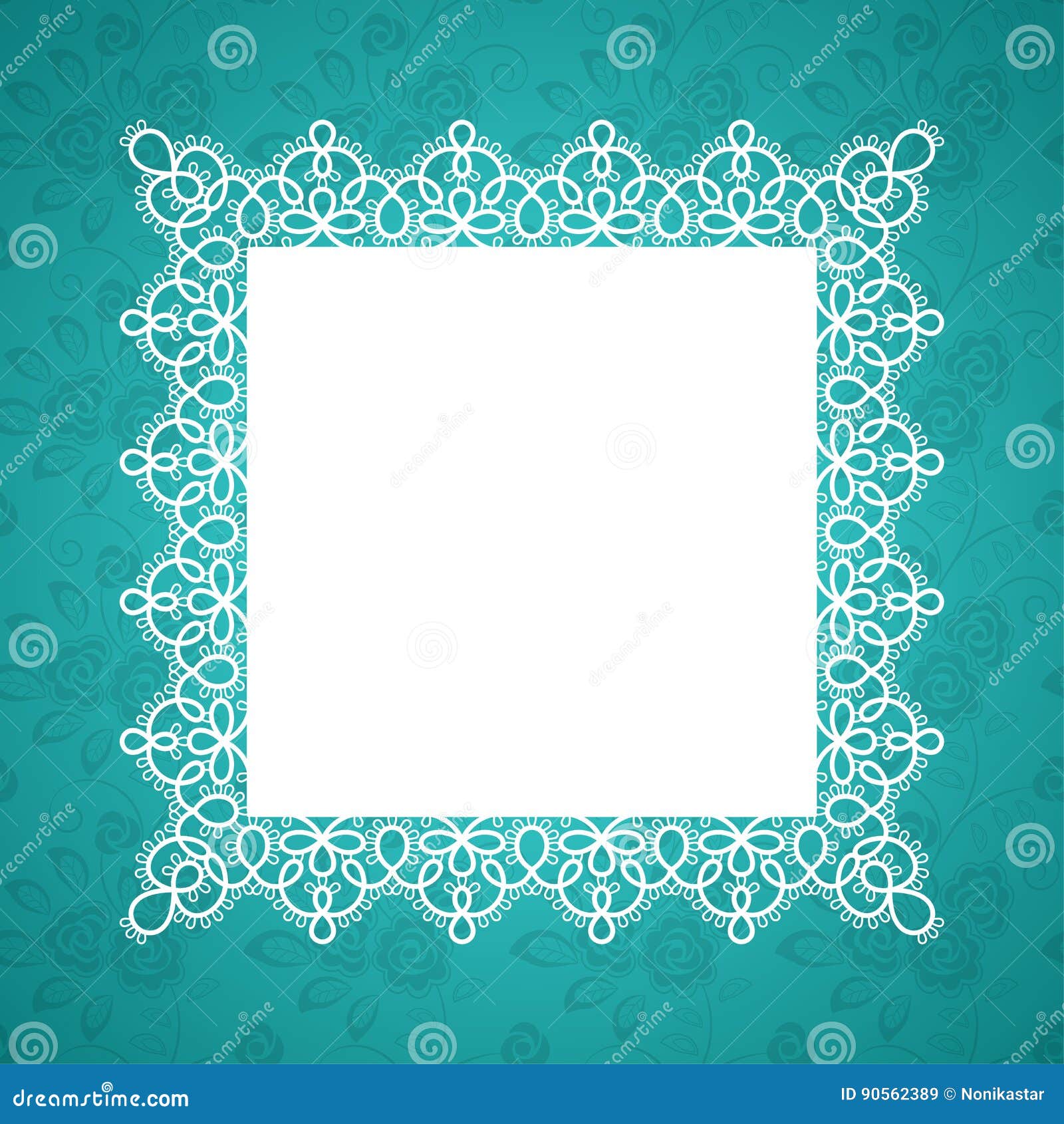 Download Lace square frame stock vector. Illustration of cute ...