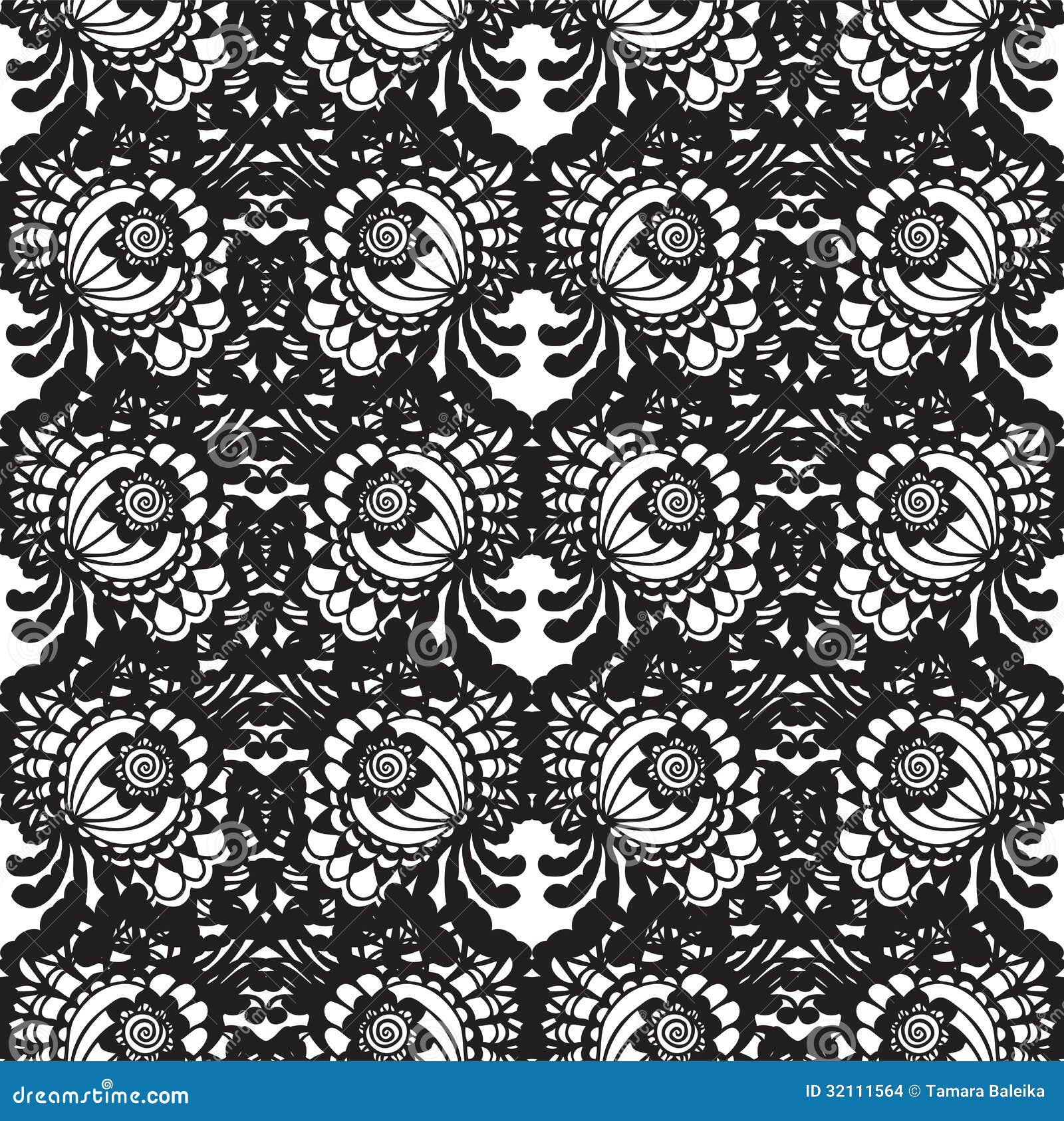 Lace Vector Fabric Seamless Pattern Stock Vector - Illustration of ...