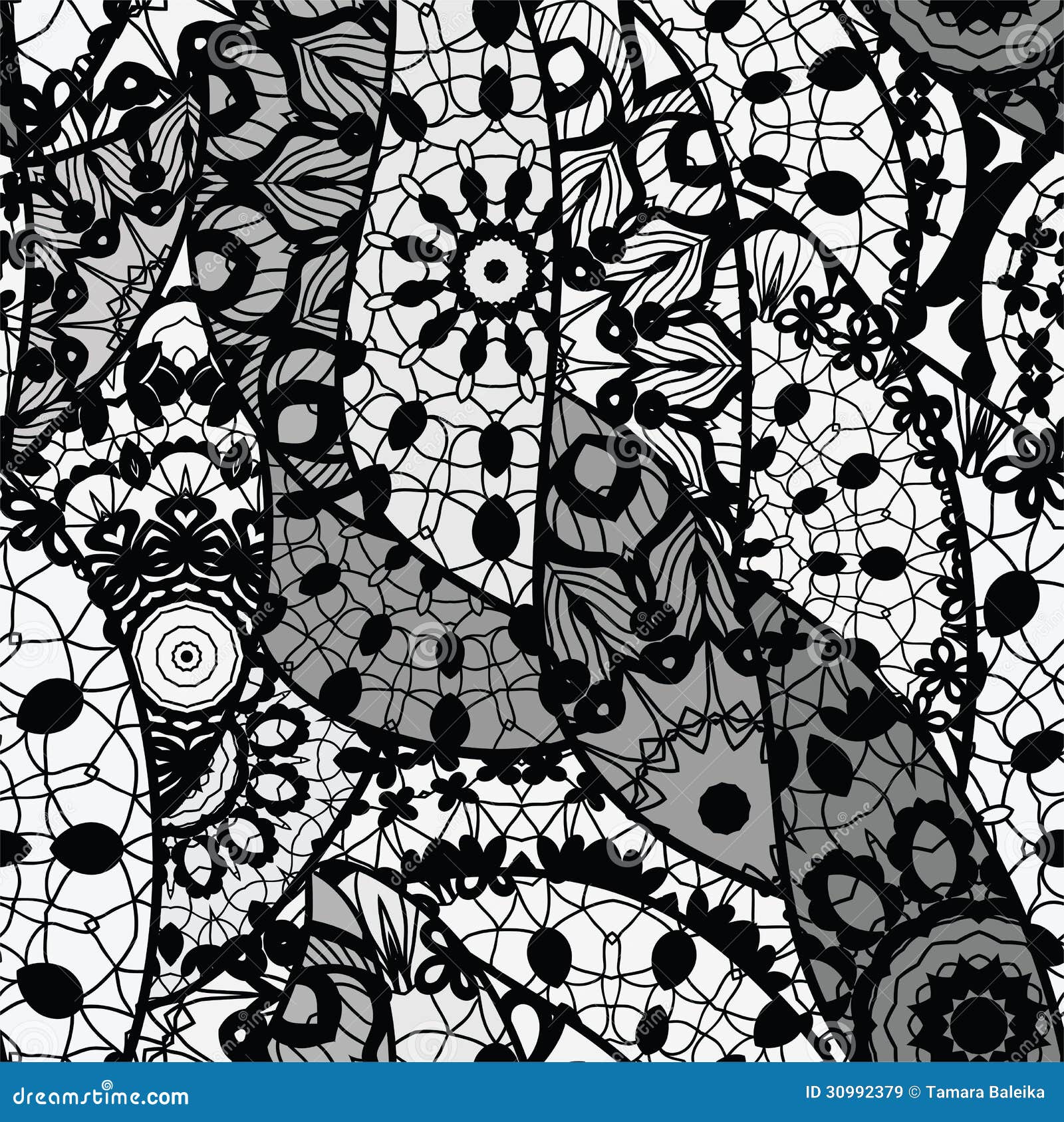 Lace Vector Fabric Seamless Pattern Stock Vector - Illustration of ...