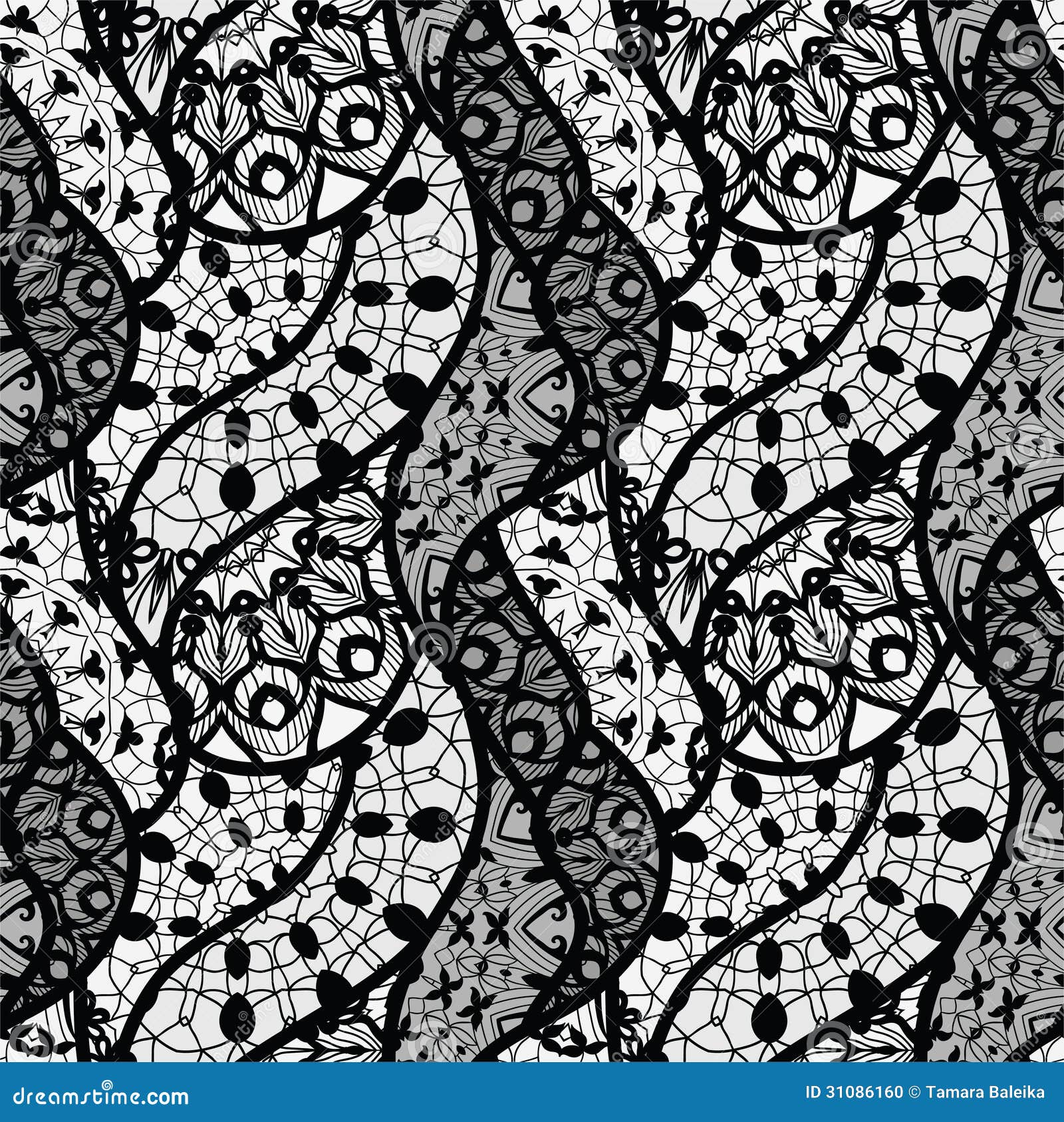 Lace Vector Fabric Seamless Pattern Stock Vector - Illustration of ...