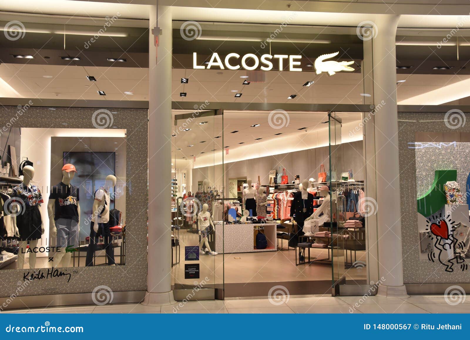 Lacoste Store at Oculus of the Westfield World Trade Center Transportation Hub in New Editorial Photography - Image of interior: