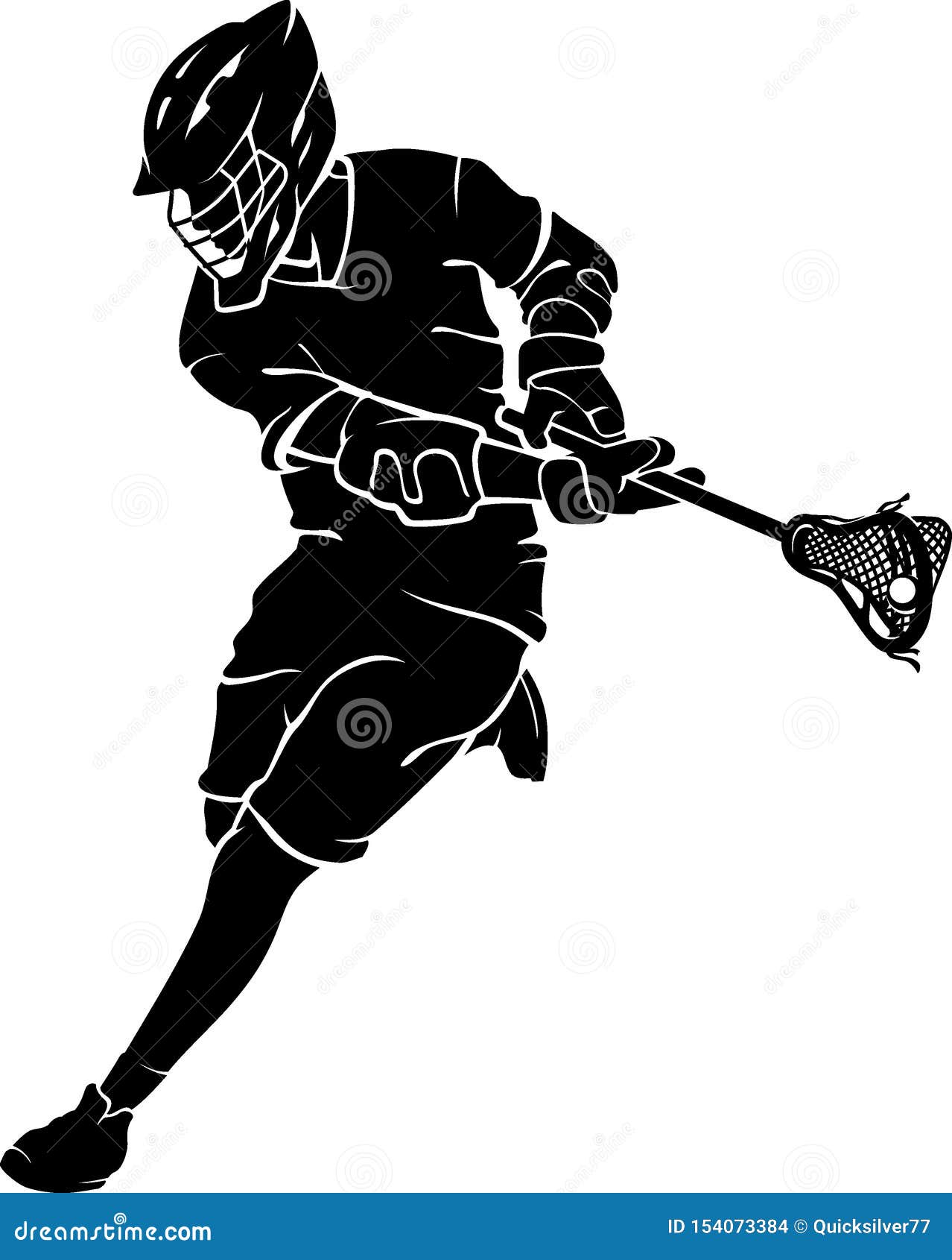 Lacrosse Athlete Play, Aim at Goal Stock Vector - Illustration of elbow ...