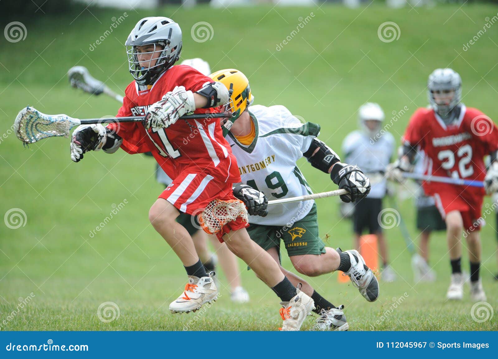 Boys Lacrosse Stick And Helmet Stock Image 18974599