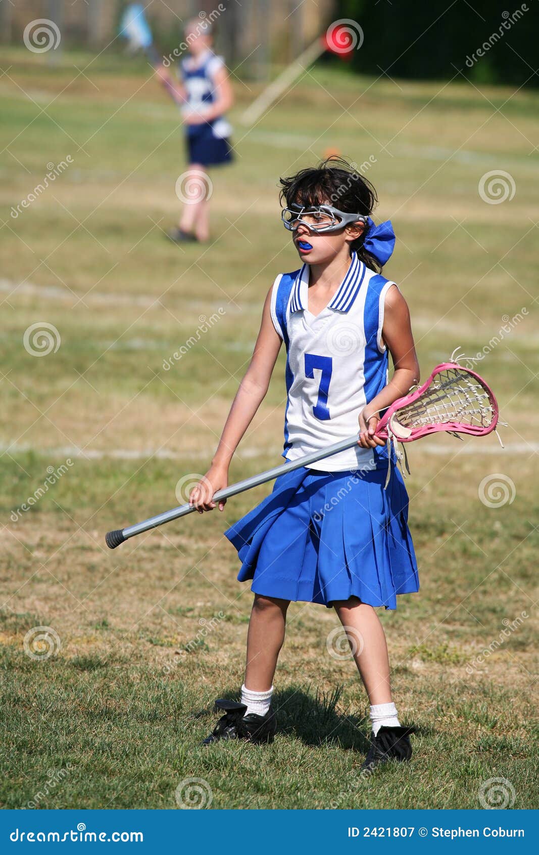 Lacrosse Girl stock image. Image of lacrosse, safety, youth 2421807