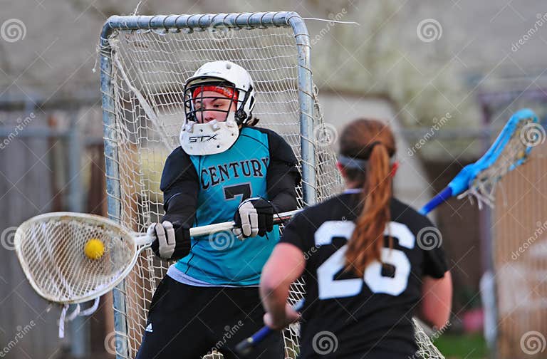 Lacrosse goalie save editorial stock image. Image of play 6131124