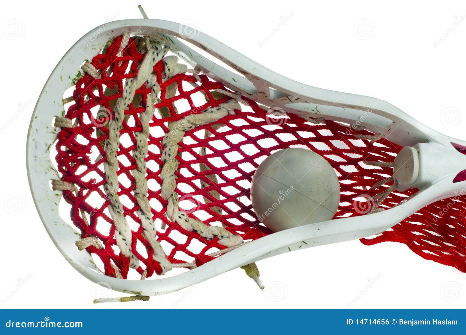 Lacrosse Head with a Grey Ball Stock Photo Image of catch, weave