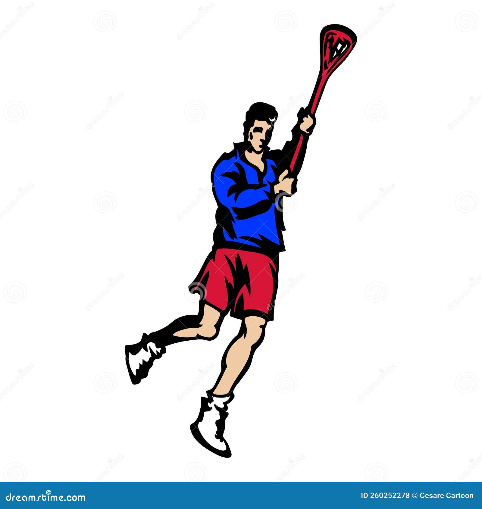Lacrosse player stock vector. Illustration of cartoon 260252278
