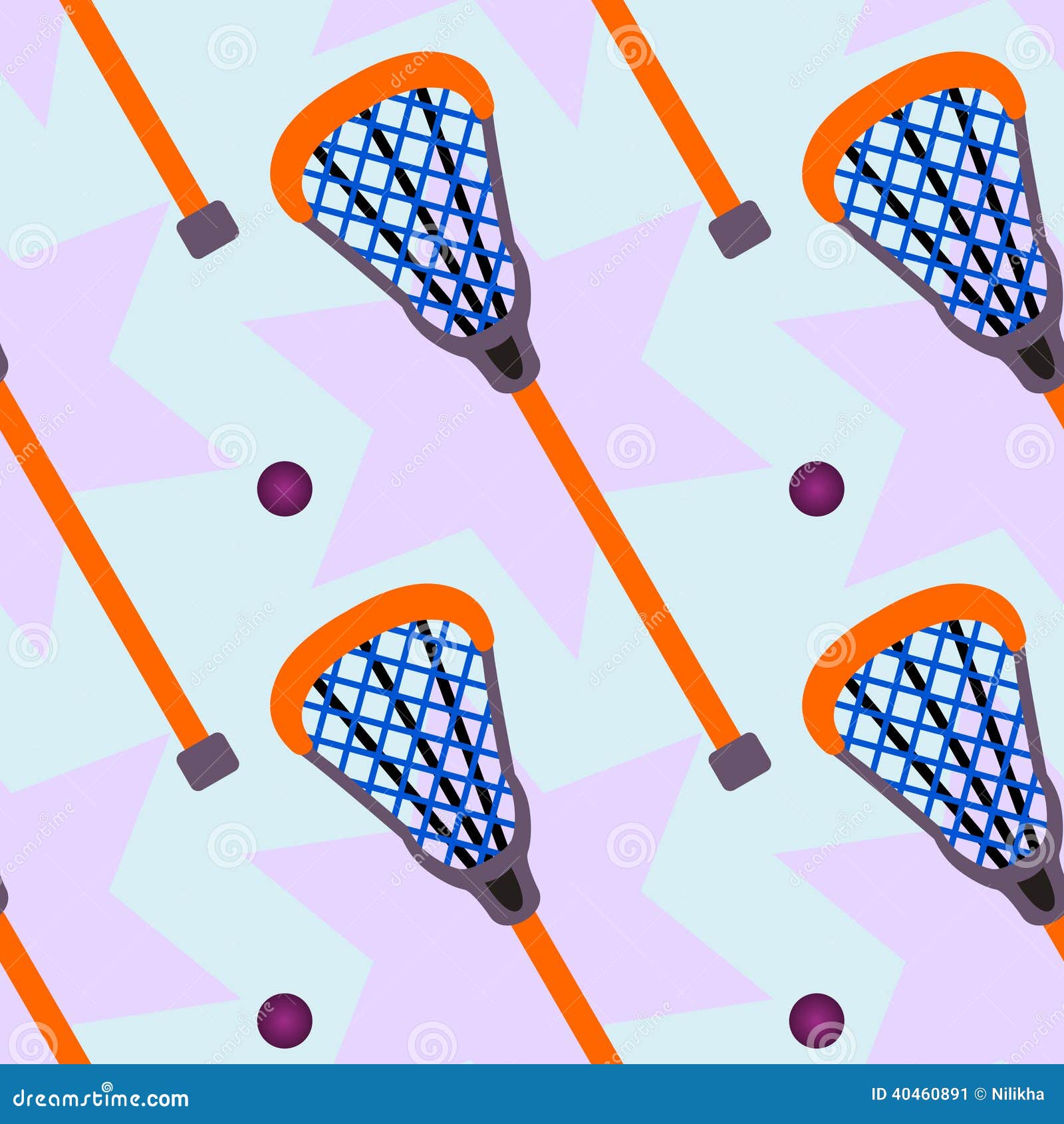 Lacrosse Seamless Background Design Stock Illustration - Illustration