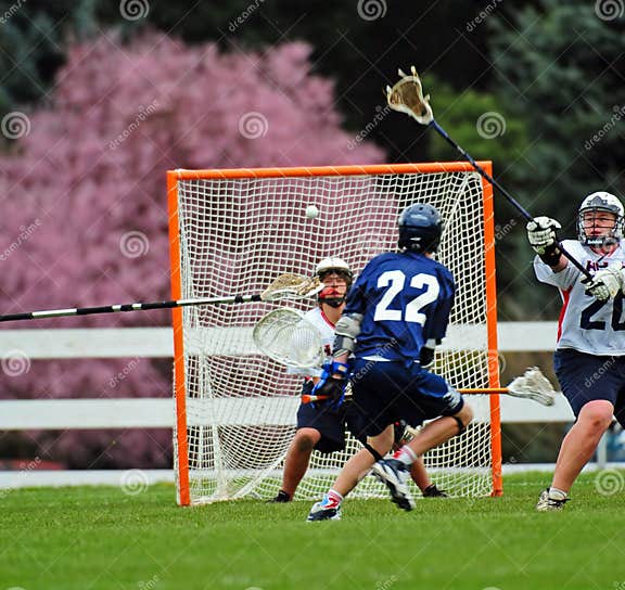 Lacrosse shot editorial photo. Image of player, high, young 6107336