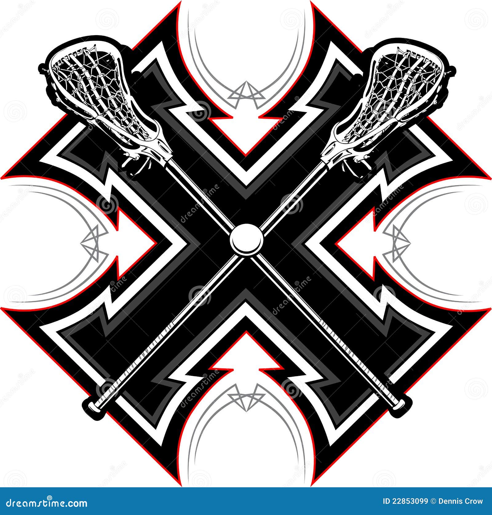 Lacrosse Sticks Graphic Template Stock Vector Illustration 22853099
