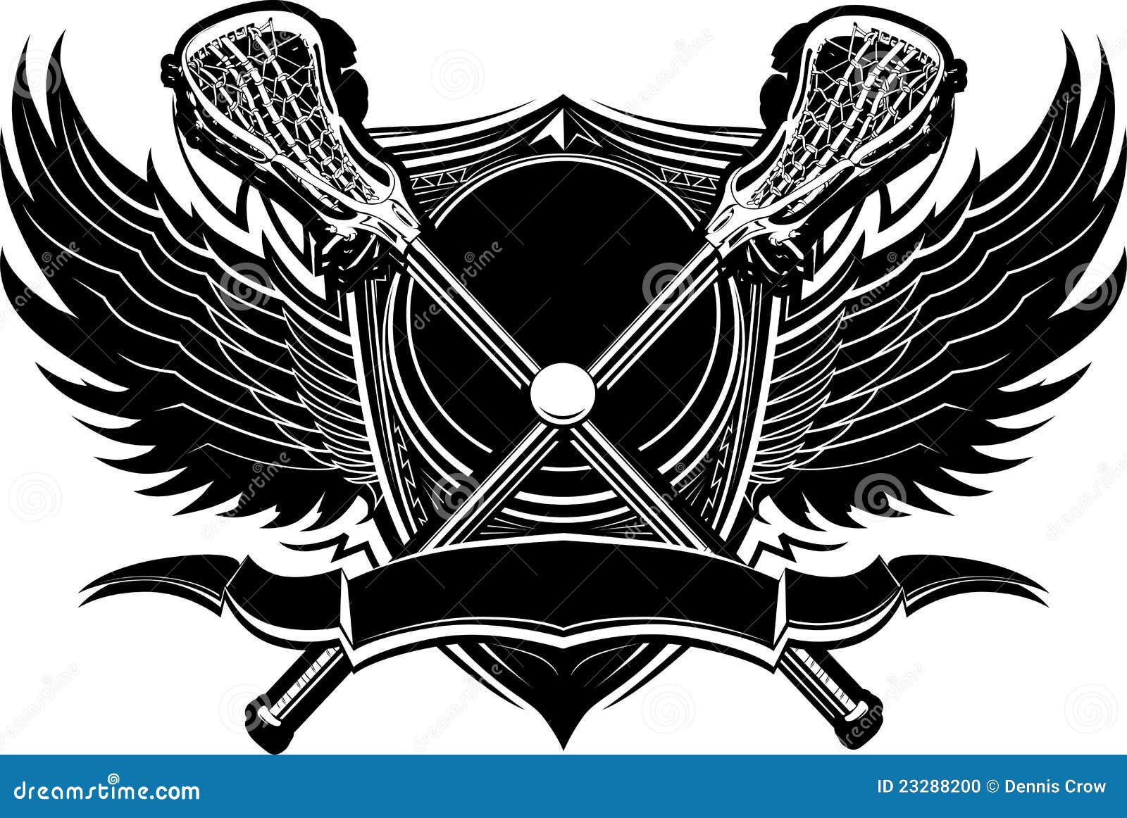 Lacrosse Sticks Ornate Graphic Template Stock Vector Illustration of