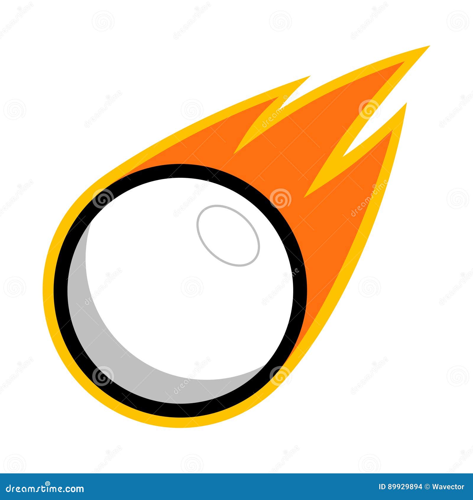Lacrosse Table Tennis Sport Plastic Ball Comet Fire Tail Flying Logo