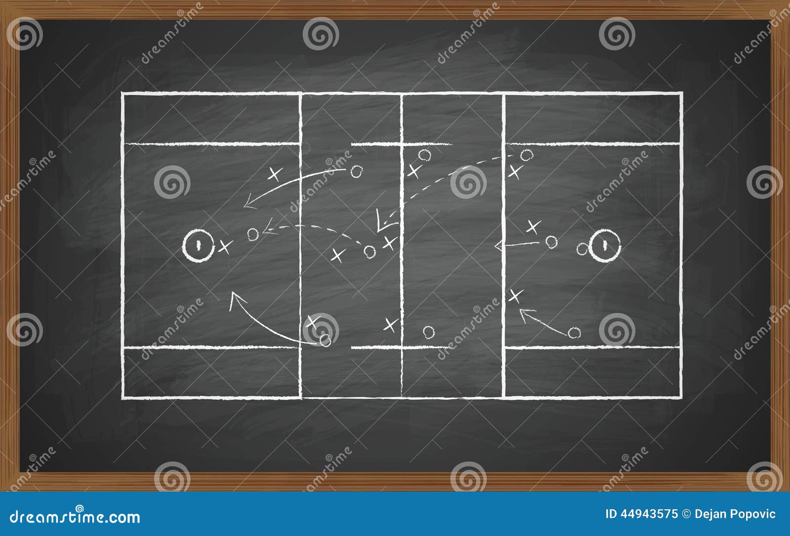 Lacrosse tactic on board stock illustration. Illustration of chalk