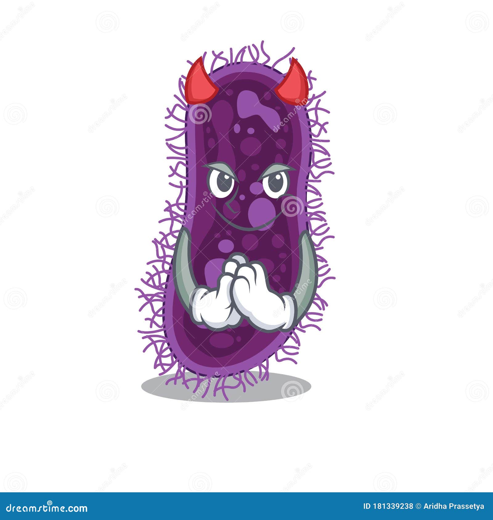 Lactobacillus Rhamnosus Bacteria Dressed As Devil Cartoon Character ...