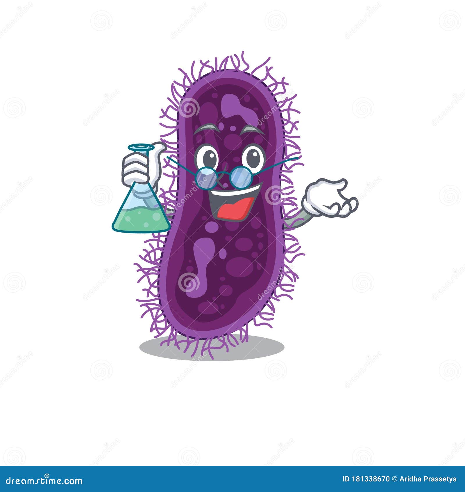 Lactobacillus Rhamnosus Bacteria Smart Professor Cartoon Design Style ...