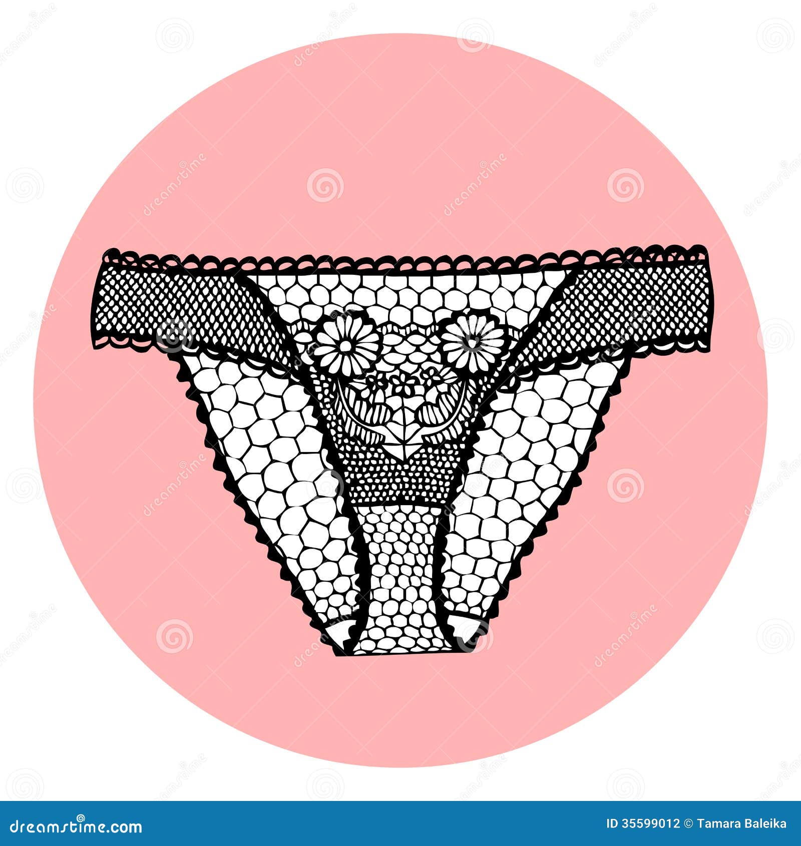 Lacy vector panty. stock vector. Illustration of lingerie 35599012