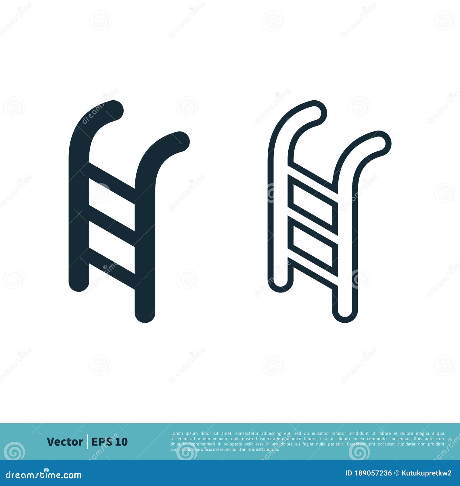 Ladder Icon Vector Logo Template Illustration Design. Vector EPS 10