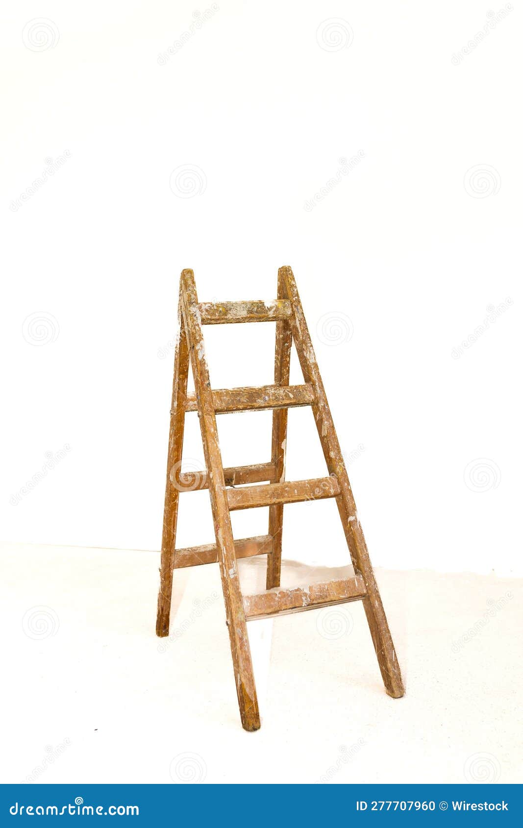 The Ladder is Made of Wood and Has an Opening and Closing Stock Photo