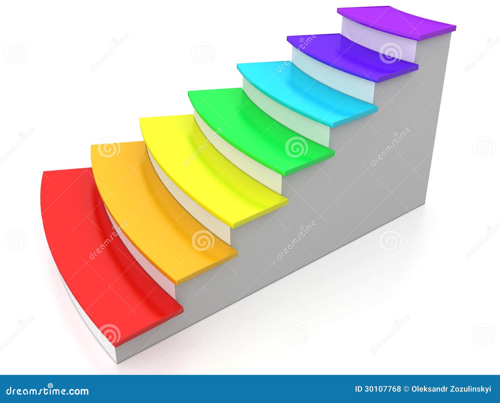 Rainbow color blocks stair decal