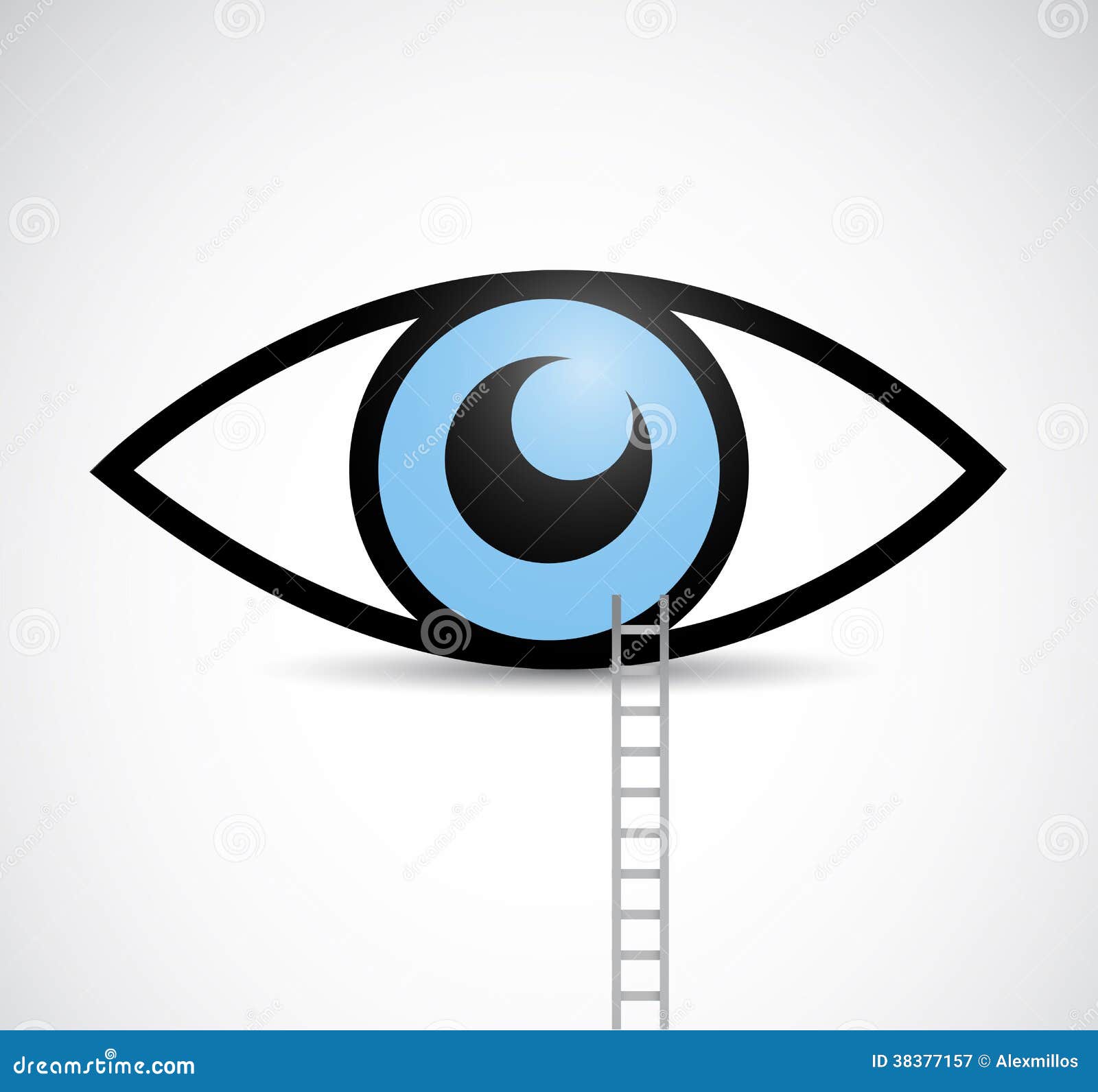 Ladder To Eye Illustration Design Stock Illustration Illustration of
