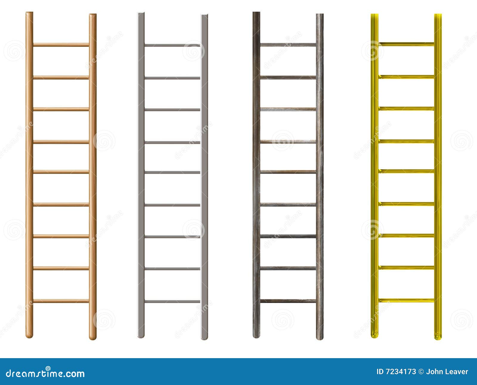 ladders, wood, metal, old, rusty, gold.