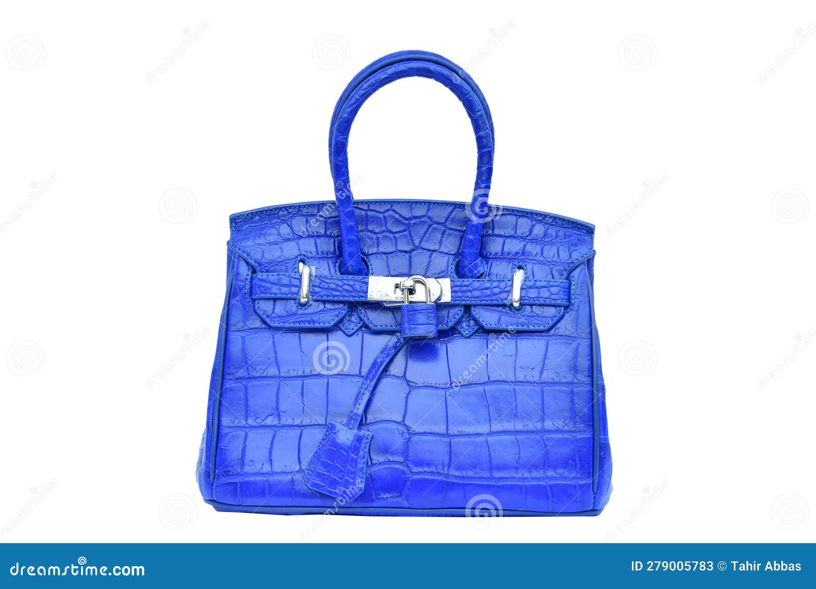 Ladies Bag Isolated on White Stock Image Image of blue, jewellery