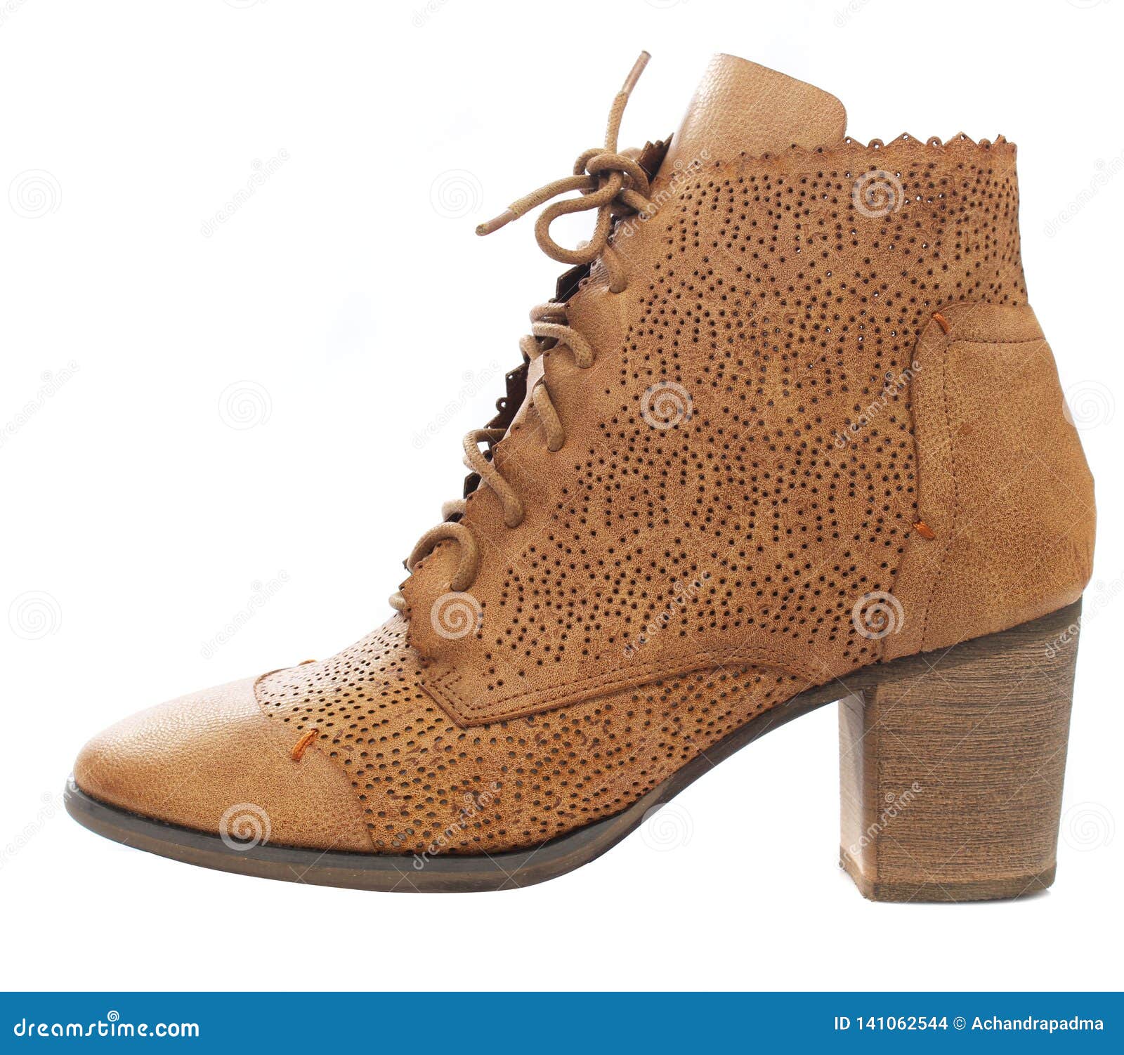 Ladies Boots Brown stock photo. Image of high, luxury - 141062544