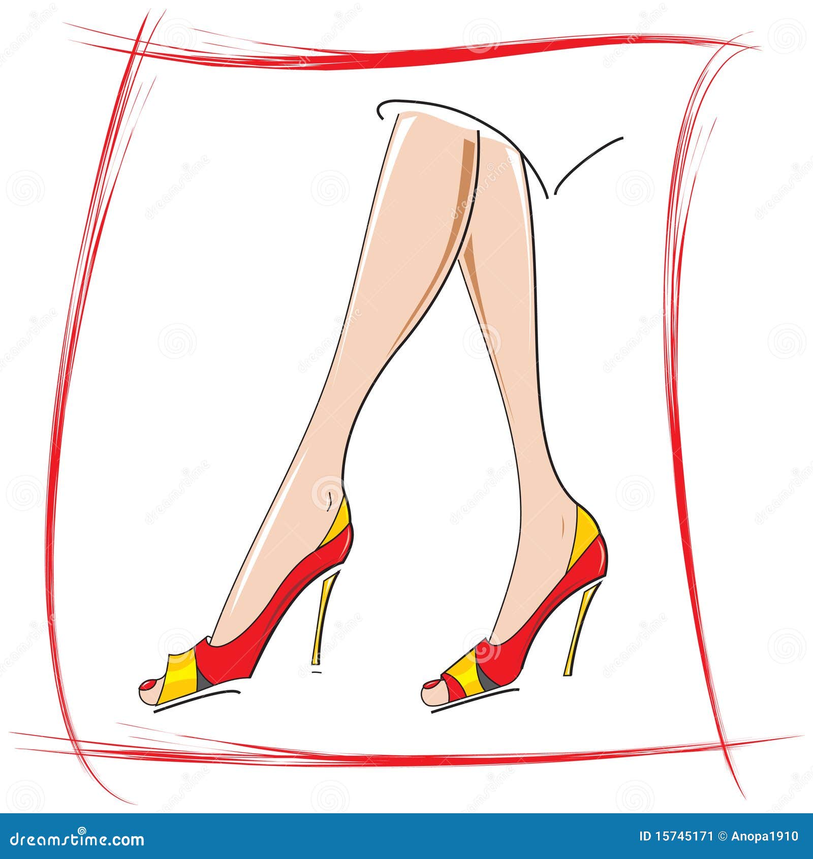 Ladies legs stock vector. Illustration of line, fashion - 15745171