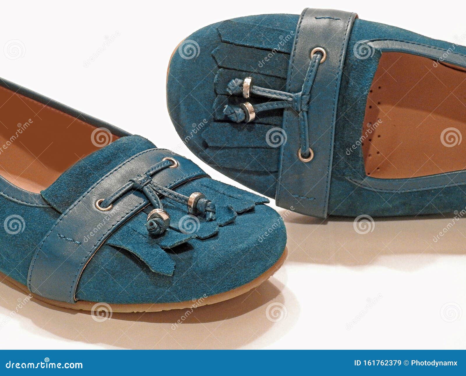 blue leather shoes ladies