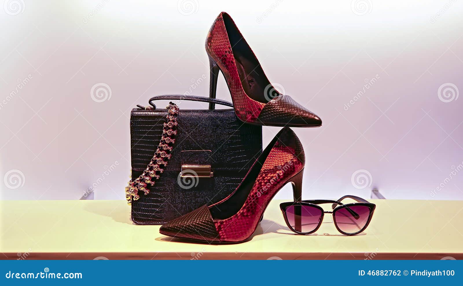 ladies shoes, handbag, sunglass and jewelry