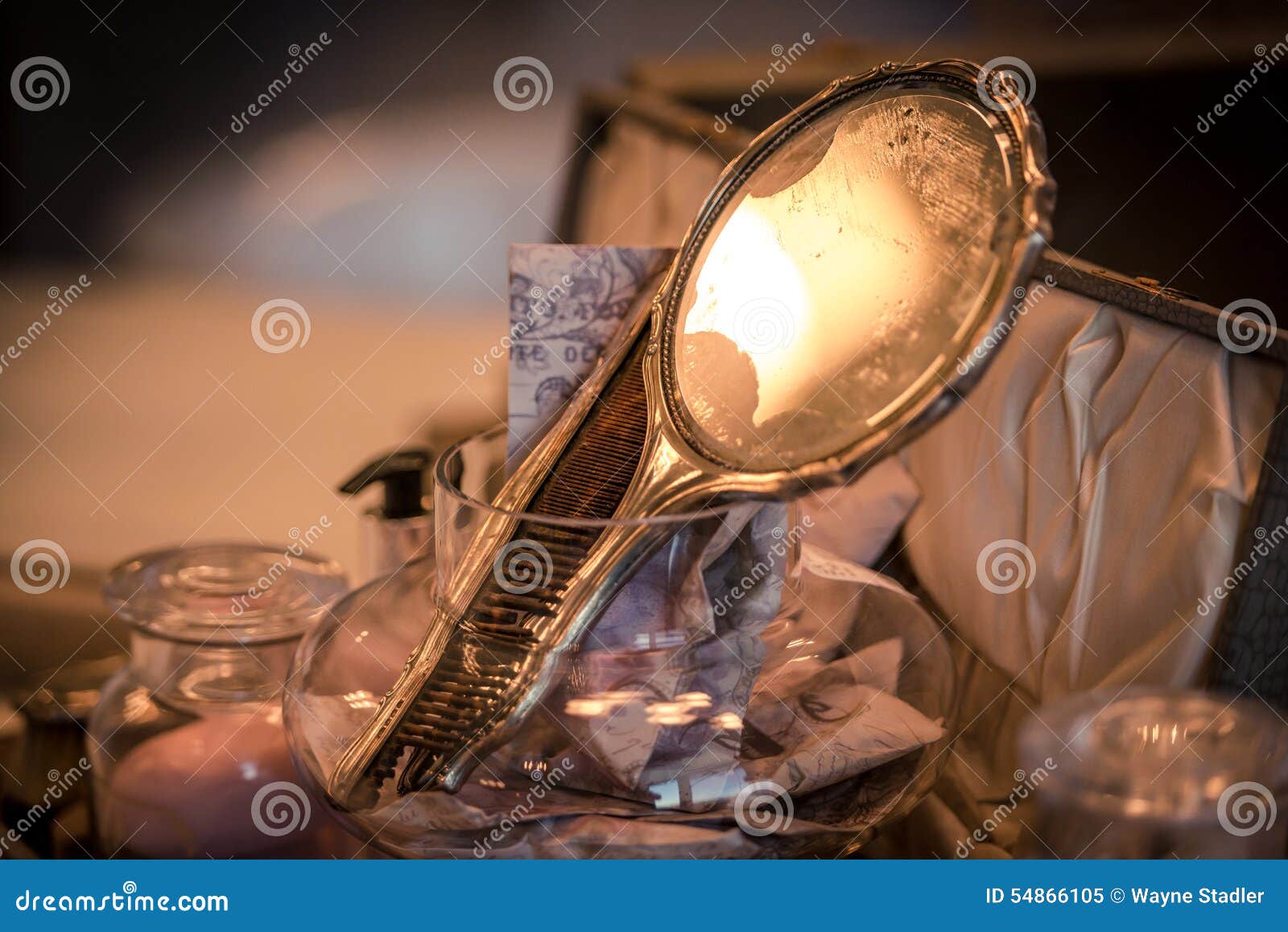 ladies vanity mirror in classic setting