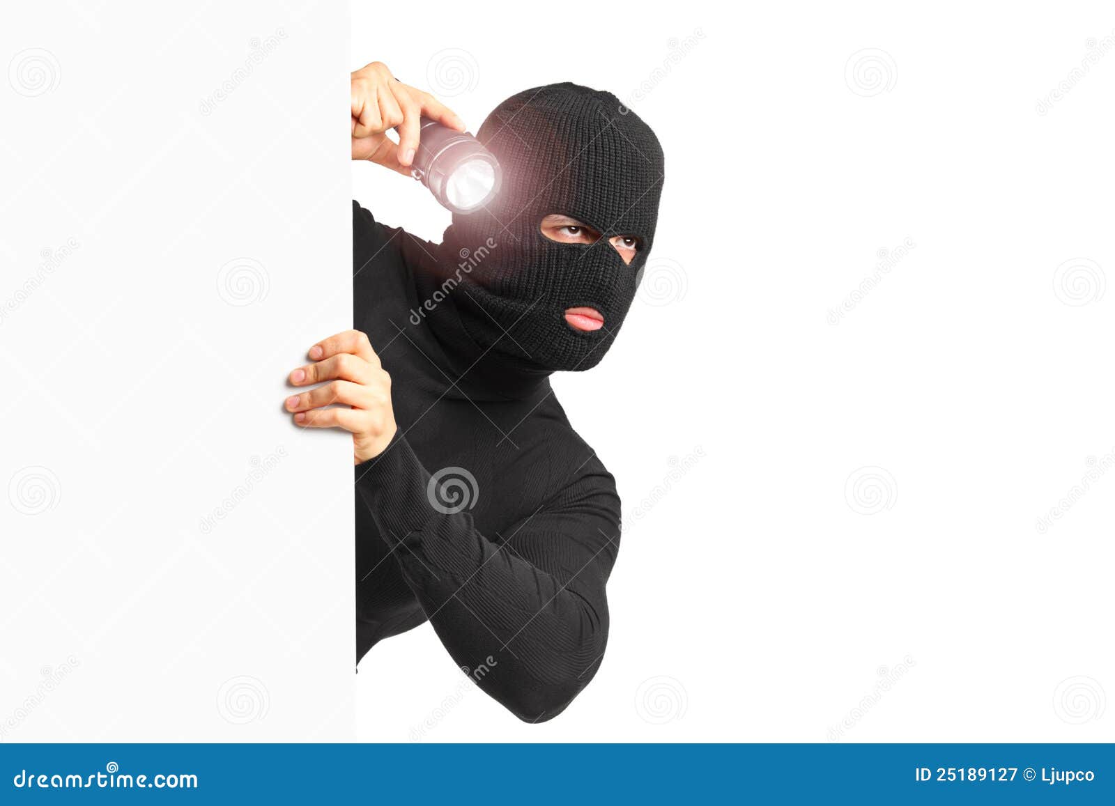 Ladrón Con Pasamontañas Aislado En Blanco Imagen de archivo - Imagen de  pandillero, cara: 212233089