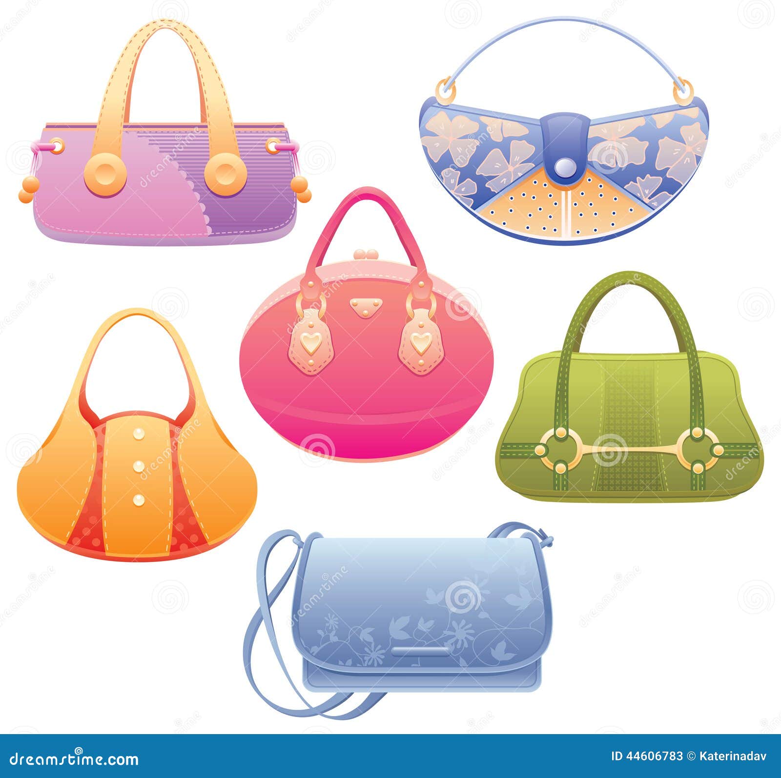 Lady bags. stock vector. Illustration of style, bright - 44606783