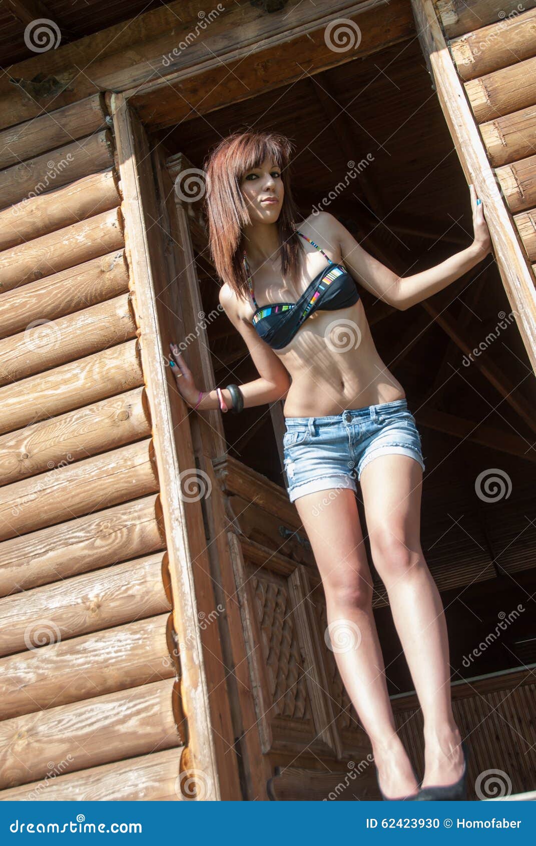 Bikini Top And Denim Shorts