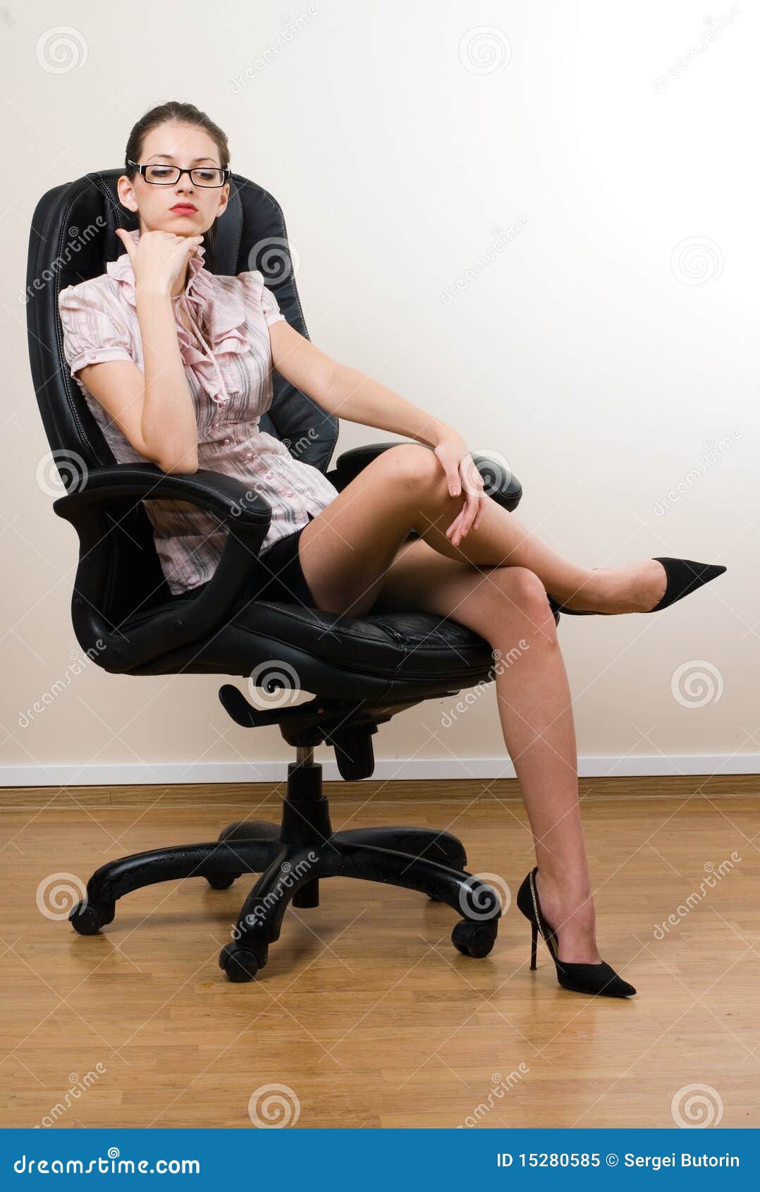 Lady-boss in office stock image. Image of desk, mail - 15280585